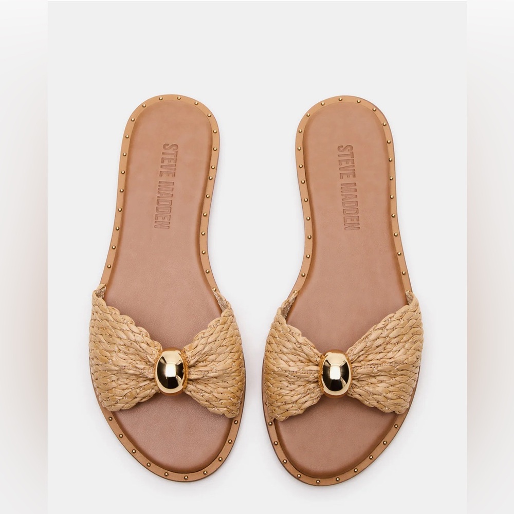 STEVE MADDEN DIPSY NATURAL RAFFIA